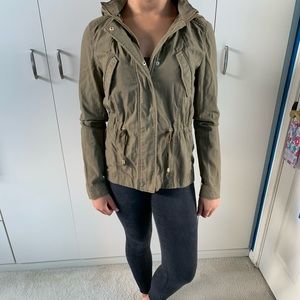 Olive Green ZIP Up Coat